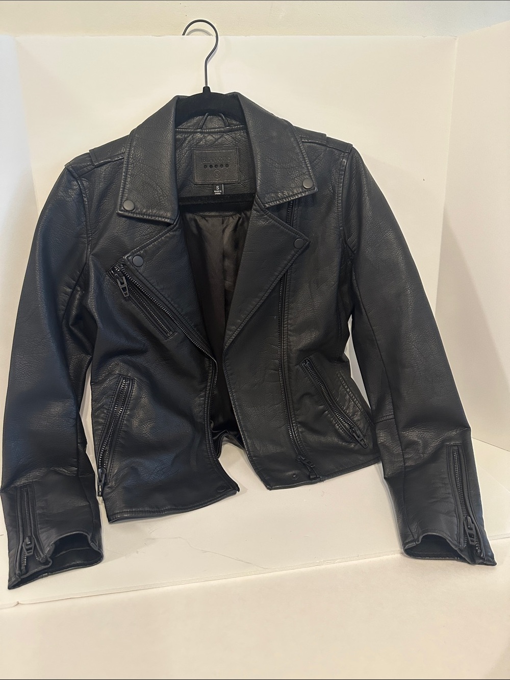 Blank NYC Black Faux Leather Moto Jacket